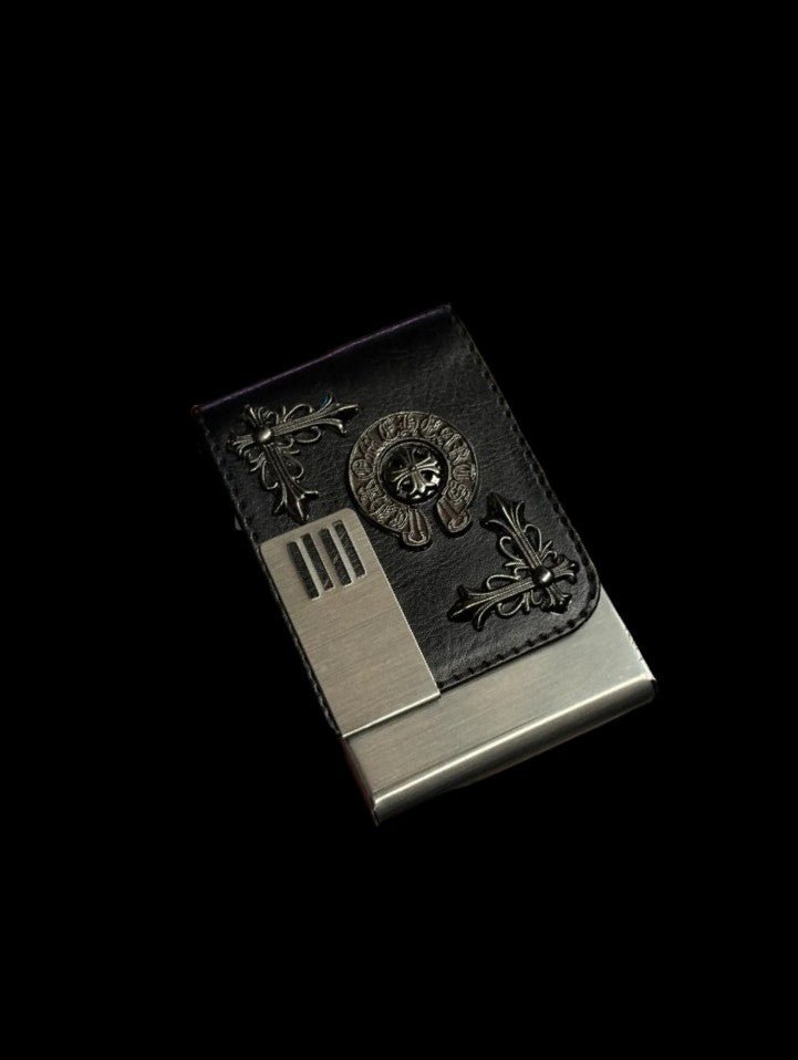 Casio Vintage Gothic Metal Card & Cigg Holder Wallet - Twel2Three