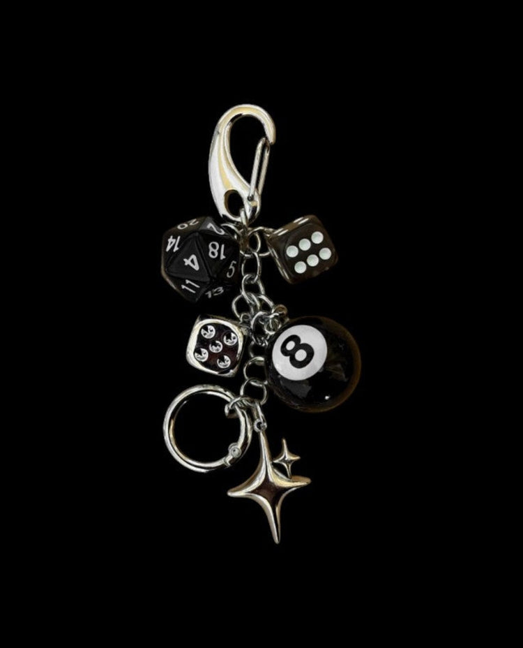 Lucky 8 Dice Charm Keychain - Twel2Three
