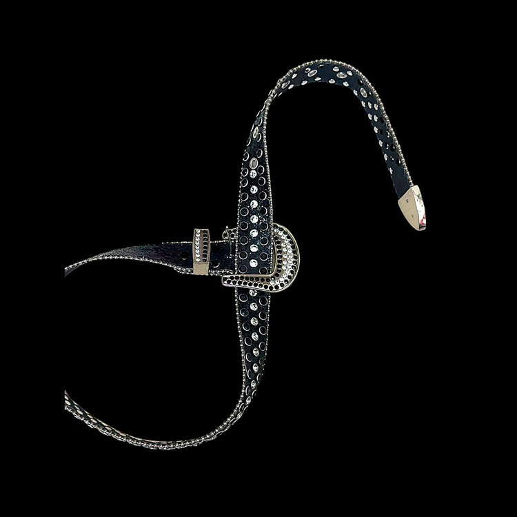 Midnight Studded Rhinestone Belt - Twel2Three