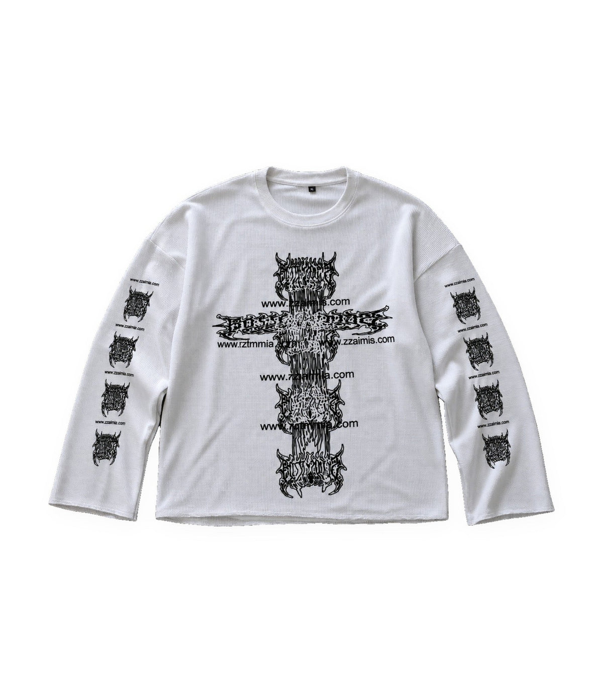 “Chaos Script” Waffle Tee - Twel2Three