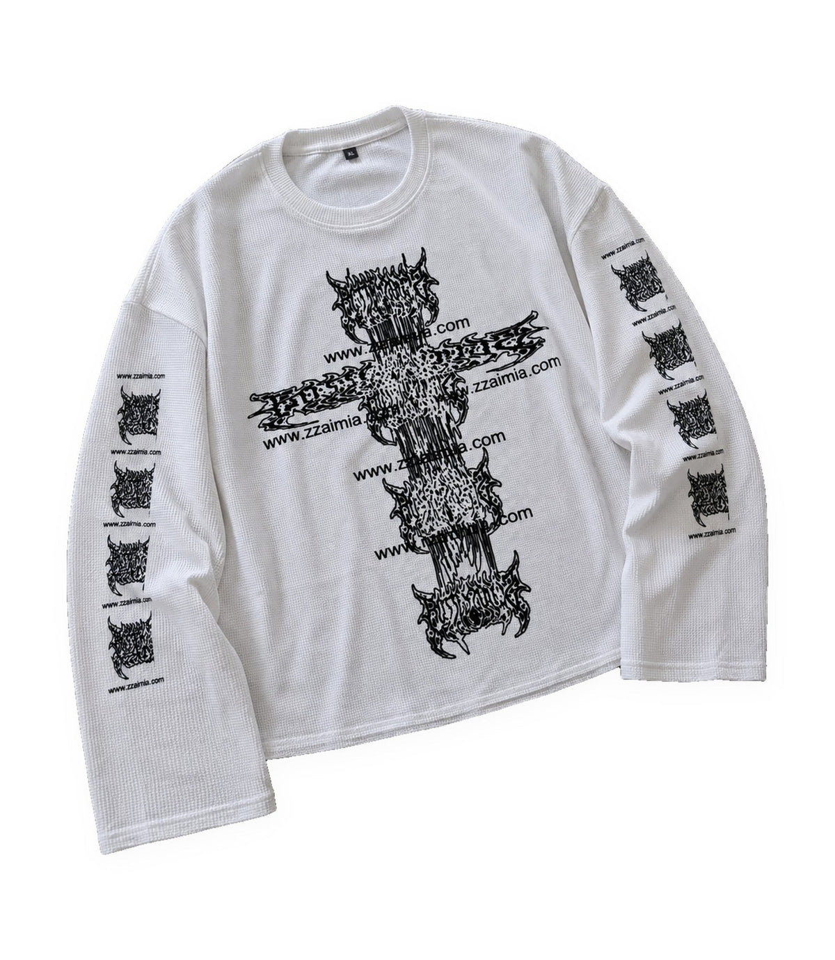 “Chaos Script” Waffle Tee - Twel2Three