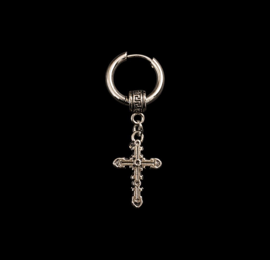 Cross Hoop Earring - Twel2Three