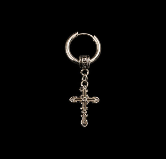 Cross Hoop Earring - Twel2Three
