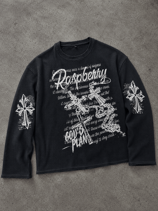 “Fallen Angel” Waffle Tee - Twel2Three