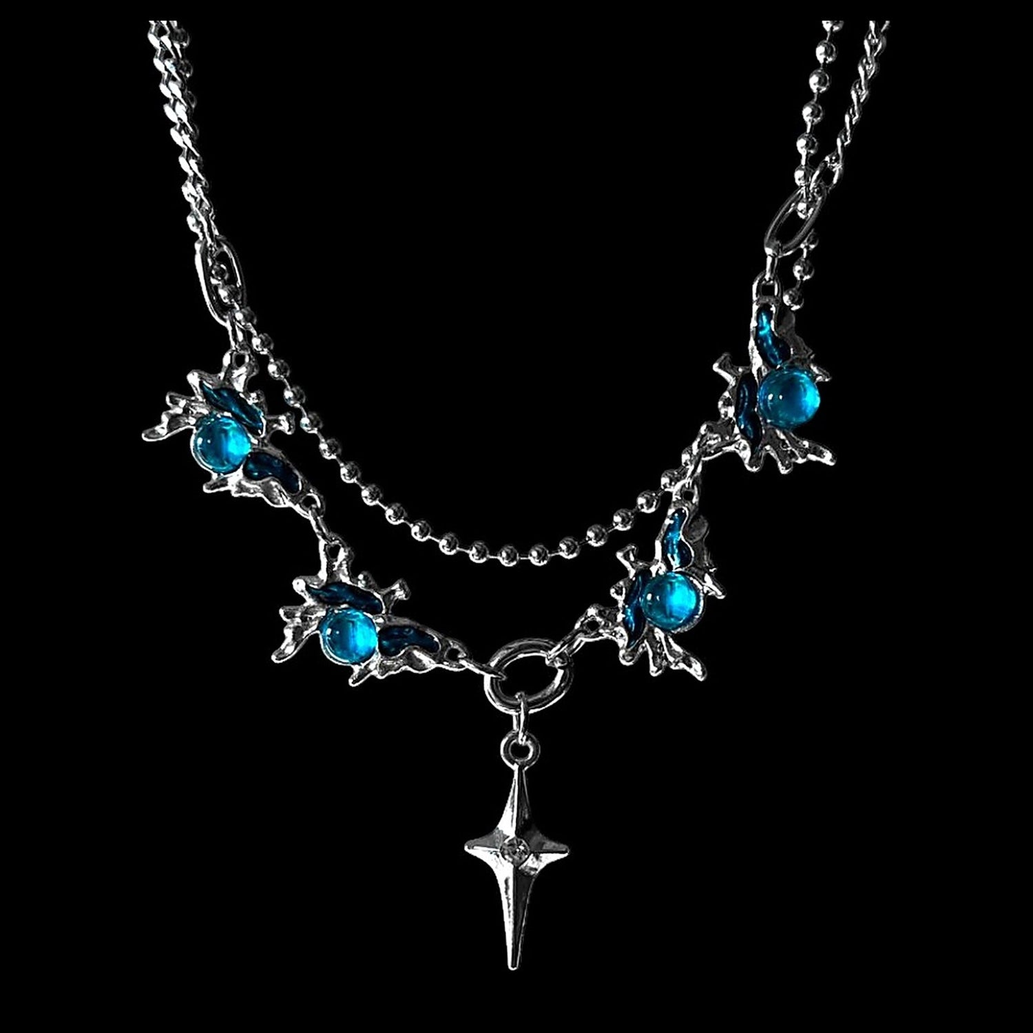 Floral Link Chain Necklace - Twel2Three