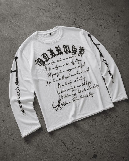 “Grave Script” Waffle Tee - Twel2Three