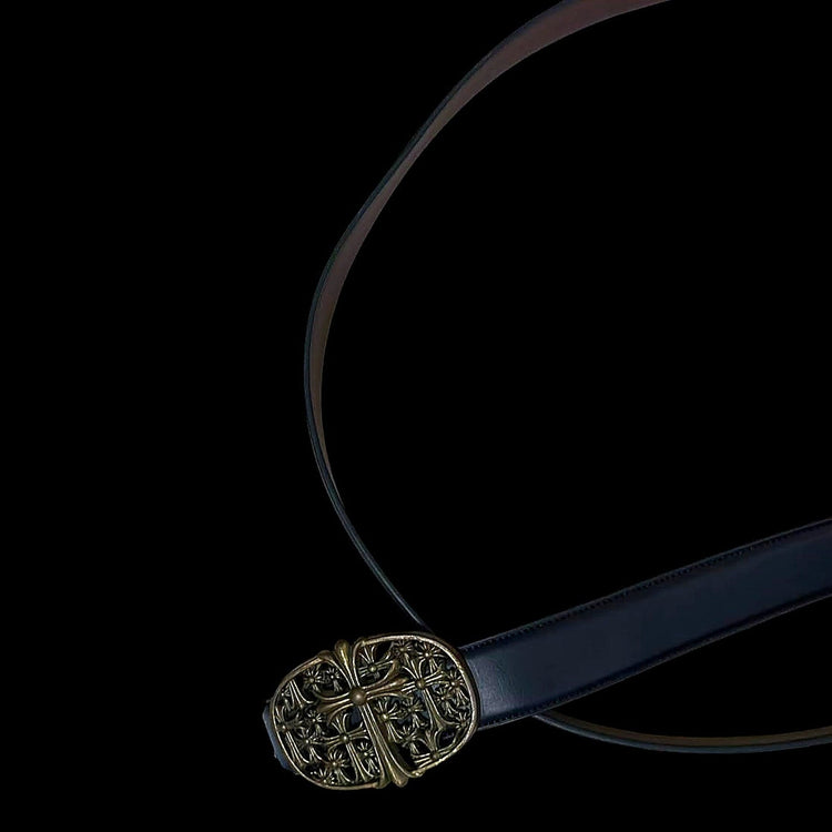 Heavy Chrome Buckle Belt - Twel2Three