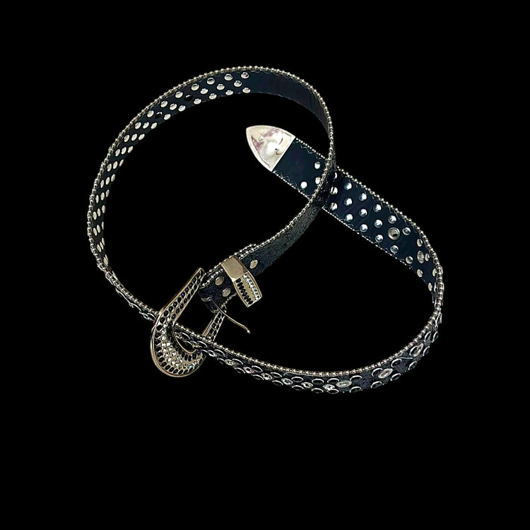 Midnight Studded Rhinestone Belt - Twel2Three