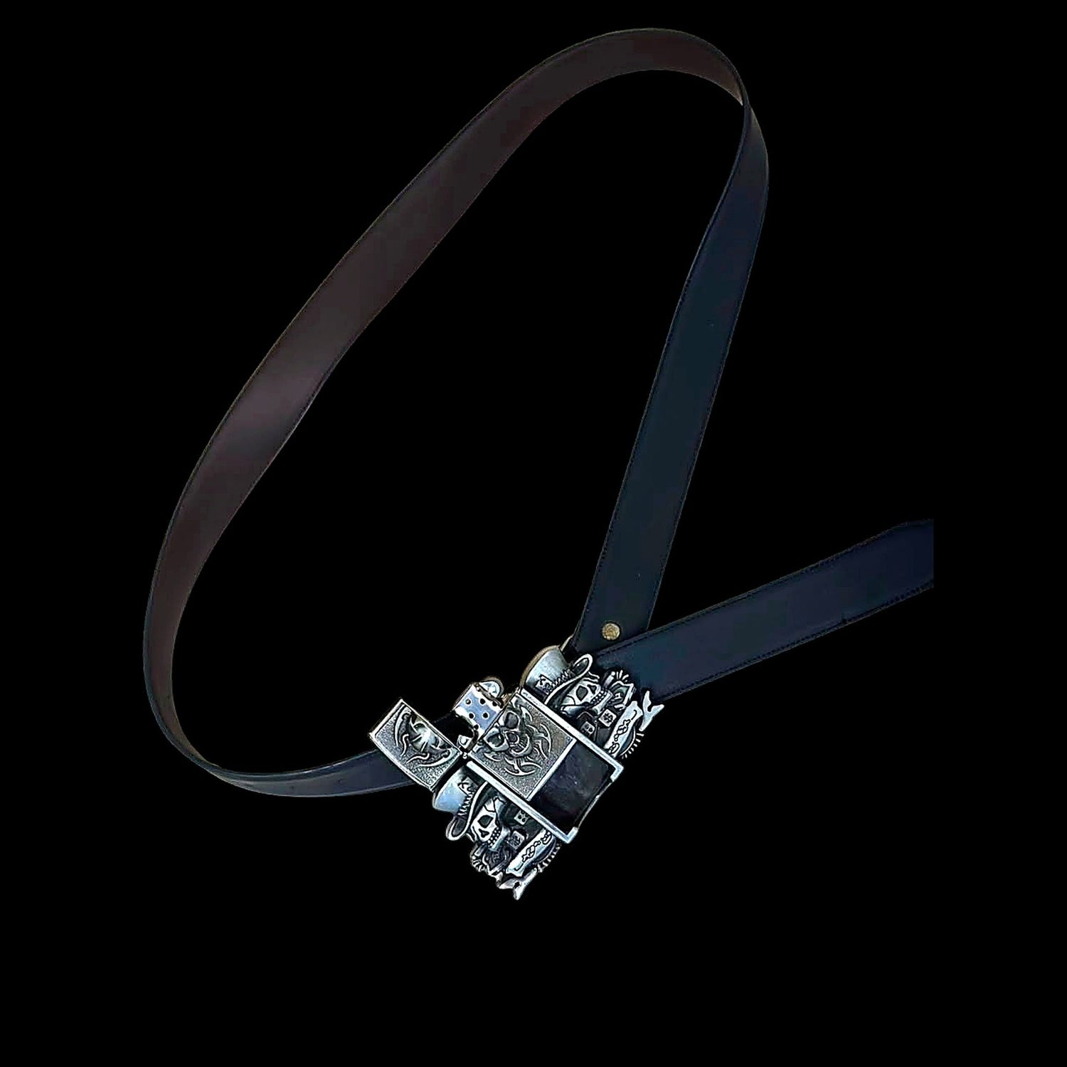 Skull Inferno Lighter Belt - Twel2Three