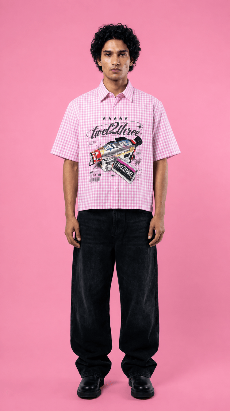 “TAPE 1223” Boxy Shirt - Twel2Three
