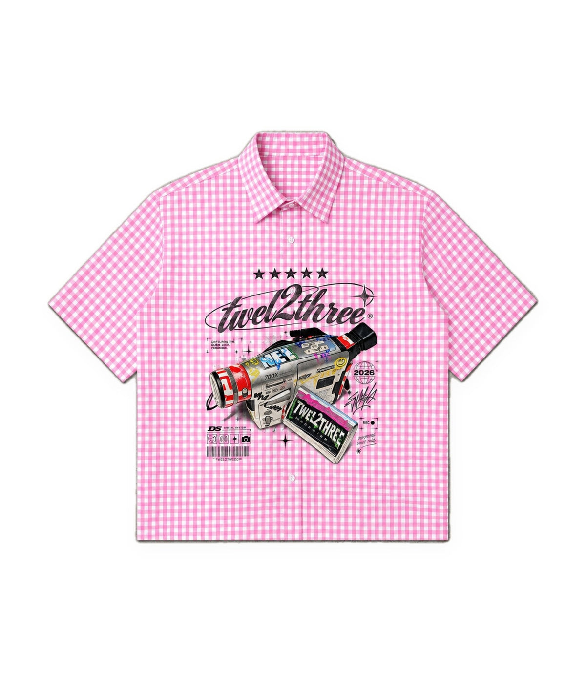“TAPE 1223” Boxy Shirt - Twel2Three