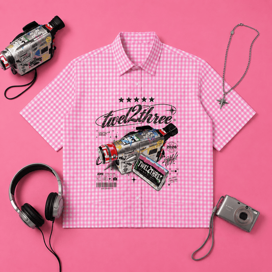 “TAPE 1223” Boxy Shirt - Twel2Three