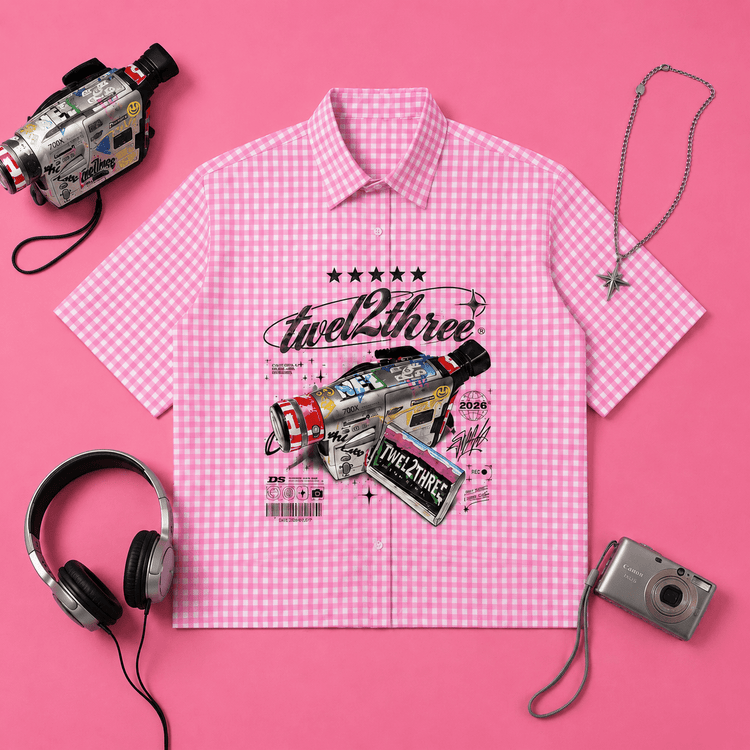 “TAPE 1223” Boxy Shirt - Twel2Three