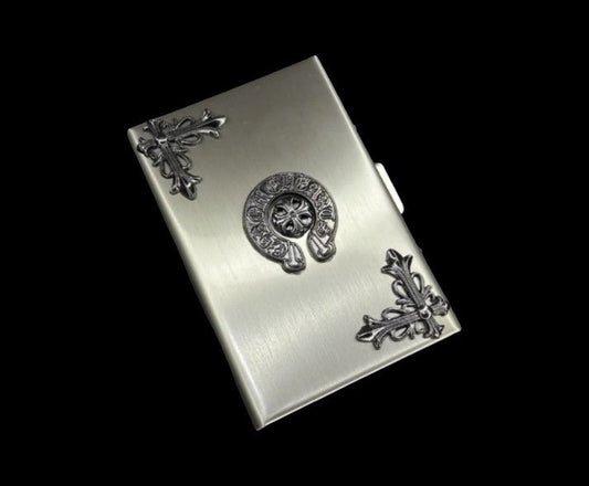 Vintage Gothic Metal Card Holder Wallet – Cross Edition - Twel2Three