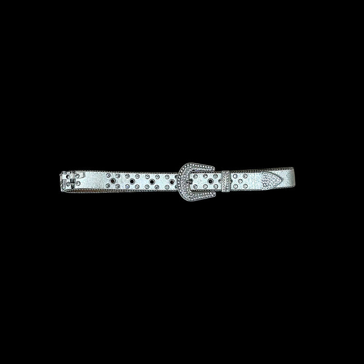 White Gothic Bullet Belt - Twel2Three