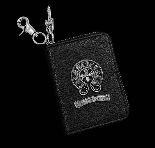 Zipper Wallet with Dagger Chain & Lobster Clasp - Twel2Three